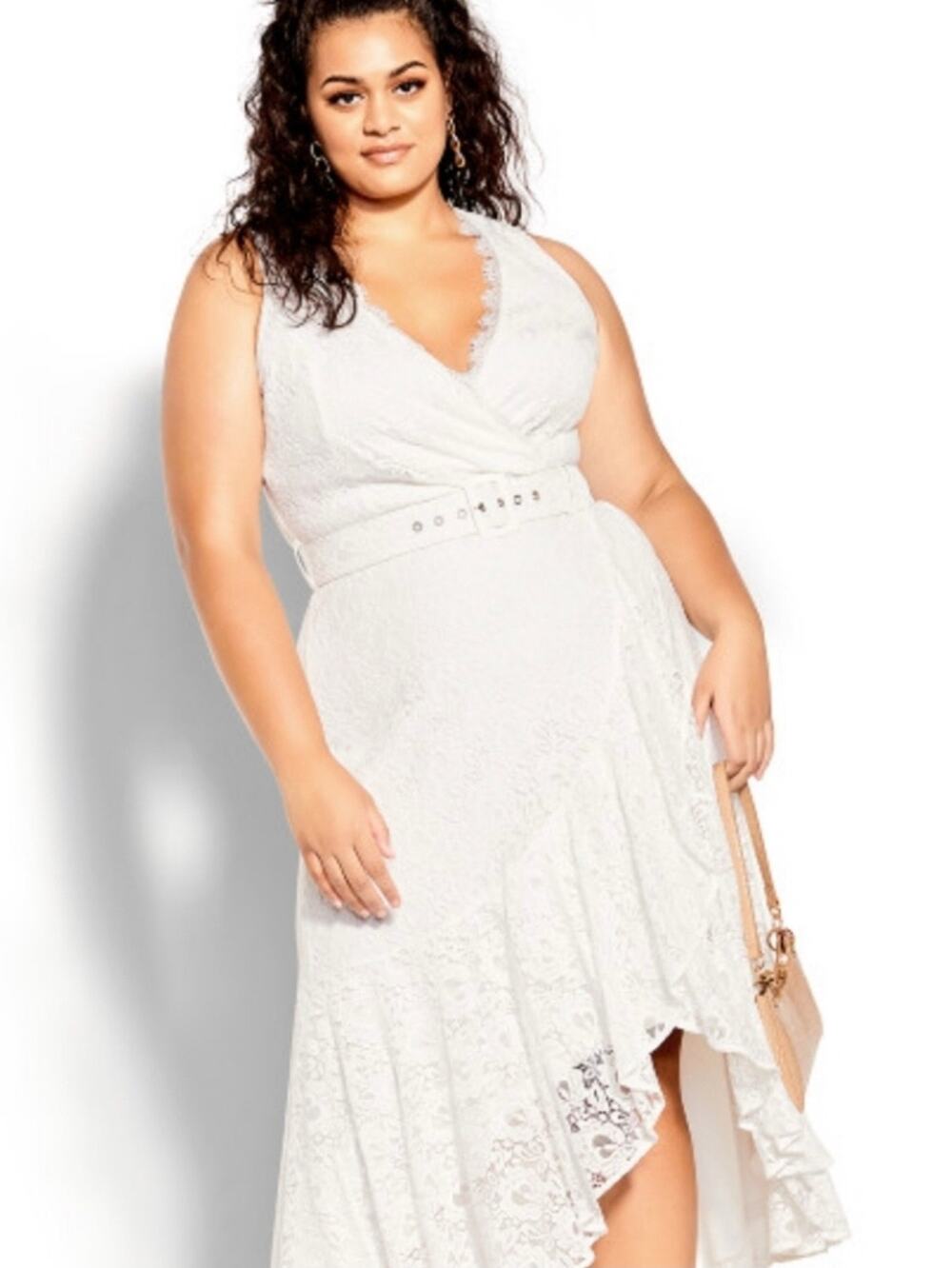 City Chic Ivory Lace Dress Women’s SZ 18